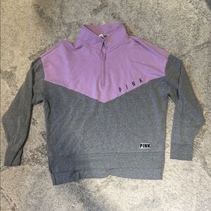 PINK Victoria's Secret Lavender and Gray Sweatshirt